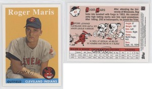 2010 Topps The Cards Your Mom Threw Out Original Back Roger Maris #47