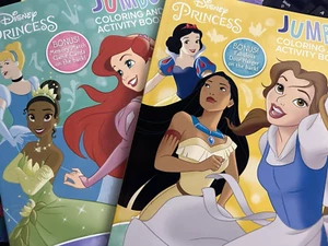 Disney Princess Coloring and Activity Book Jumbo 2 Pack Kids Learning  - Picture 1 of 5
