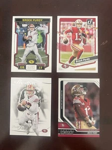 Lote de 4 cartas Brock Purdy 2023 incluyendo tarjeta instantánea 1/177 - Imagen 1 de 10