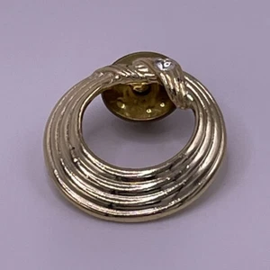 Vintage Gold Tone Concentric Circles Brooch Pin Jewelry - Picture 1 of 3