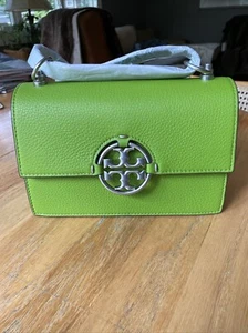 Neu mit Etikett $ 498 Tory Burch Miller kleine Klappe Schultertasche aus Weizengras Leder - Bild 1 von 19