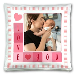 Personalised Any Photo I Love You Mother's Day Cushion Cover Pillow Gift Baby - Picture 1 of 1