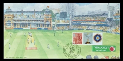 131.BLETCHLEY PARK 2007 LIMITED EDITION STAMP COVER CRICKET ENGLAND VS INDIA - Image 1 of 2