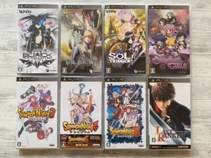 SONY PSP Black & Sol Trigger & Saigo & Summon Night & Criminal Girls Last Ranker - Picture 1 of 18