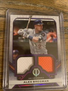 2021 Topps Tribute Dual Relic Card Alex Bregman 45/50 - Picture 1 of 2
