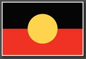 Aboriginal Flag Waterproof Vinyl Sticker Toolbox 150 x 100mm Plus Free Sticker - Picture 1 of 8
