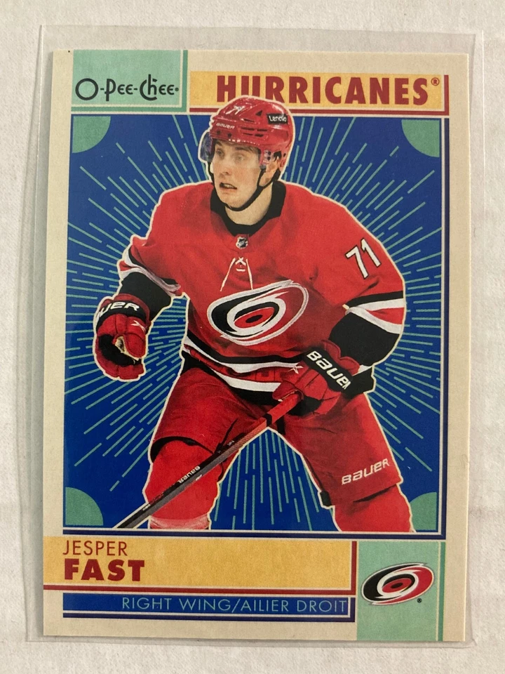 2022-23 O-Pee-Chee OPC Retro Blank Back #325 Jesper Fast  H5R1A - Image 1 of 2