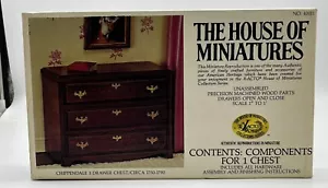 The House of Miniatures Chippendale 3 Drawer Chest Kit Doll Furniture #40011 - Picture 1 of 5