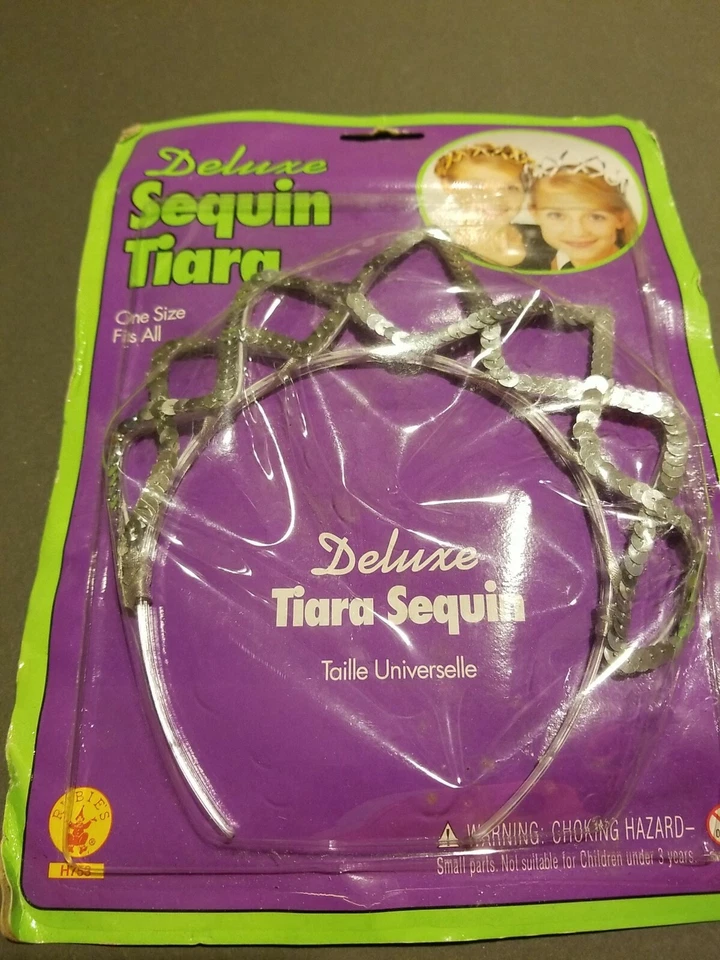 Tiara Sparkling Silver Sequin 50% Off - Image 1 of 1