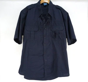 Camisa táctica con botones Propper azul marino manga corta con cremallera grande - Imagen 1 de 7