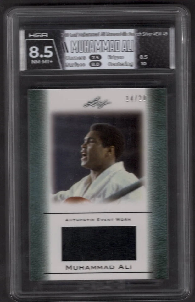 2010 Leaf Muhammad Ali HGA 8.5 EVENT WORN Pristine 10 Centering ONLY 20 MADE - Image 1 of 2