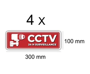 Warning CCTV 24 Hr Surveillance Vinyl Stickers Security Camera Warning Decal - Picture 1 of 2