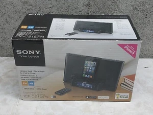 Radio de altavoz Sony ICF-CS15iPN base para iPhone/iPod FM/AM puerto de alarma relámpago - Imagen 1 de 8