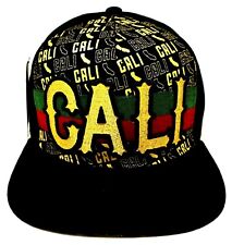 CALI Snapback Cap Hat CA California Republic OSFM Black NWT