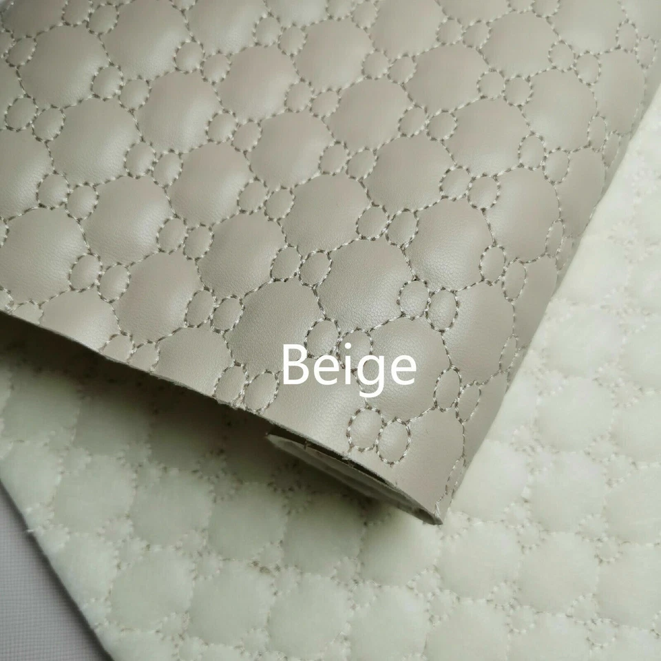 Tela de cuero PU bordada hágalo usted mismo esponja acolchada material de tapicería de coche Foto 1 de 4