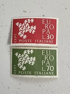 Italy Stamps 1961 Europa Stamps With Doves Mint LH OG Lot of 2 - Picture 1 of 2