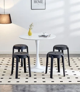 18 in 6 Pack Backless Classroom Kitchen Stools Stackable School Stools Round Top - Picture 1 of 16