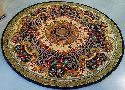 BLACK / GOLD 6'-0" x 6'-0" Back Stain Rug, Reduced Price 1172770173 CL304A-6R - Image 1 of 4