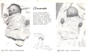 Muñeca AMANDA Patrón, Hace 20" Muñeca Recién Nacida y Durmiente, De Colección 1983 - Imagen 1 de 2