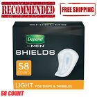 Depend Men's Light Incontinence Shield, Odor Control & Leak Barriers, 58 Count