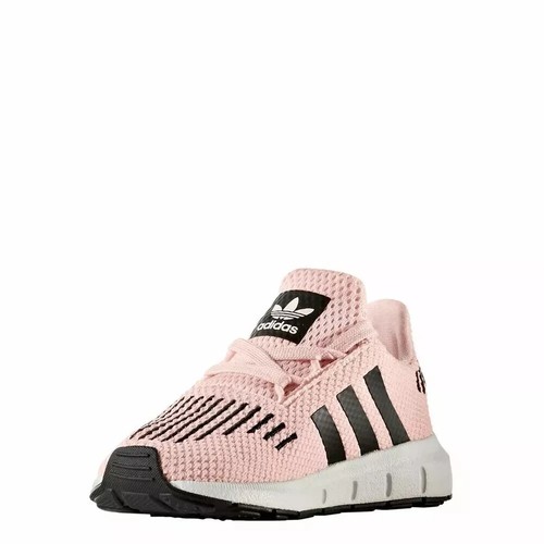Scarpe da ginnastica Adidas Swift Run bambino bambina UK 4 EU 20 rosa ghiaccio sneakers stringate