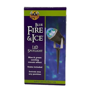 Spirit Blue FIRE & ICE LED Spotlight Blue & Green Swirling Mosaic Open Box - Picture 1 of 13