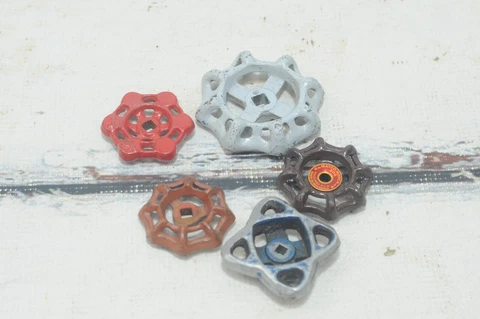 5 Vintage Water Valve Faucet Handles Knobs Steampunk Spigot Handles Hose Handle Cover
