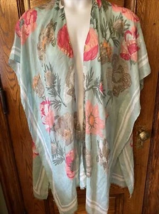New! The Banyan Tree Floral Flower Kimono, Boho Beach Cover Up (One Size), NWT - Picture 1 of 8