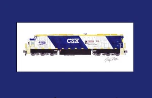 CSX Operation Lifesaver SD70MAC #4568 11""x17"" mattierter Druck Andy Fletcher signiert - Bild 1 von 1