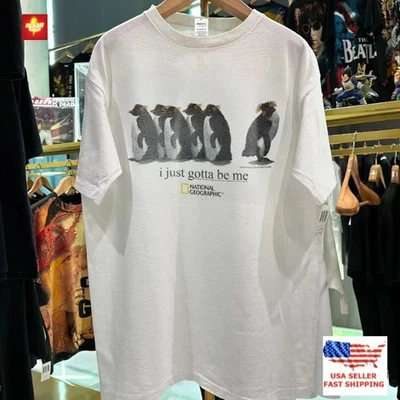 2001 'I JUST GOTTA BE ME' ROCKHOPPER NAT GEO RARE WHITE T-SHIRT For Men Women - Image 1 of 2