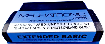 TI-99/4A -- EXTENDED BASIC (MECHATRONIC GMBH/GERMANY - CARTRIDGE) - Bild 1 von 4