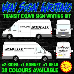 passend für FORD TRANSIT EXLWB CUSTOM BUSINESS VAN SCHILD SCHREIBSET GRAFIK AUFKLEBER - Bild 1 von 4