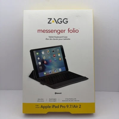 ZAGG IPAD PRO 9.7 / IPAD AIR 2 WIRELESS KEYBOARD MESSENGER FOLIO CASE  - Image 1 of 4