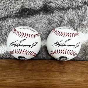 2 Ken Griffey Jr. Replica Signature Baseballs Small Bio / Photos Printed On Side - Picture 1 of 12