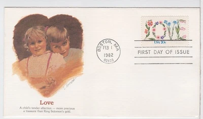TurtlesTradingPost- Love Stamp - 1982 #1951- Fleetwood Cachet FDC - Image 1 of 2