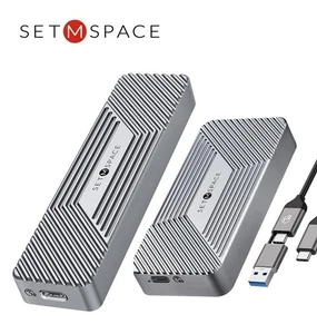 40Gbps M.2 NVMe SSD Enclosure Case USB 4 Compatible with Thunderbolt 3/4 Grau - Picture 1 of 16