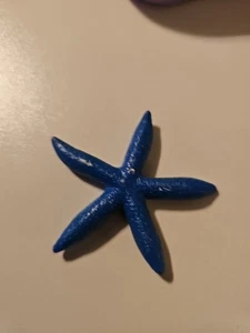 Unbranded Blue Star Starfish Plastic Toy- 2 25 Inches 1996 WEAR - Picture 1 of 9
