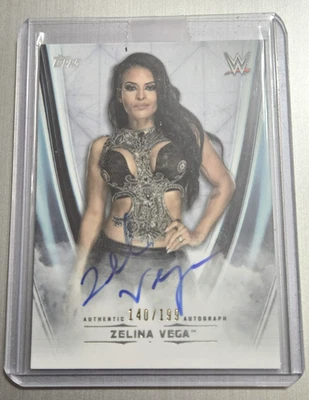 ZELINA VEGA 2020 Topps WWE Undisputed Superstar Autographs Aqua #140/199 - Image 1 of 3