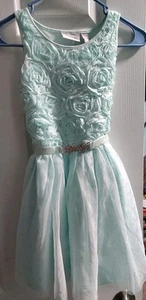NWT The Childrens Place Light Blue Party Dress Girls Size Medium (7/8) - Picture 1 of 7