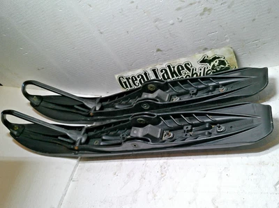 2012 Polaris Rush Pro R 600 800 IQ Switchback Snowmobile Black Plastic Skis - Image 1 of 4