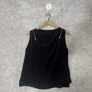 Schwarze Allsaints Damen-Tanktop-Bluse Seide mit Reißverschluss, Größe 4 - Bild 1 von 7