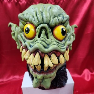 The Paper Magic Group 2002 Creepy Green Creature Ghoul Goblin Mask - Bild 1 von 18