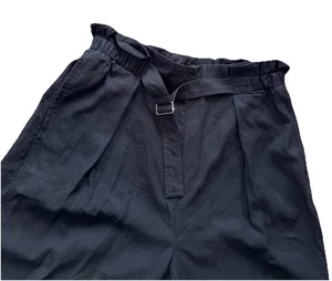 Arket EUR 38/US M Womens Black Relaxed Lyocell Trousers Paperbag Waist - Picture 1 of 9