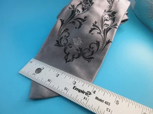 Corbata Versace Para Hombre Talla Única Gris Seda Barroco Pergamino Medusa Hecha en Italia - Imagen 1 de 4