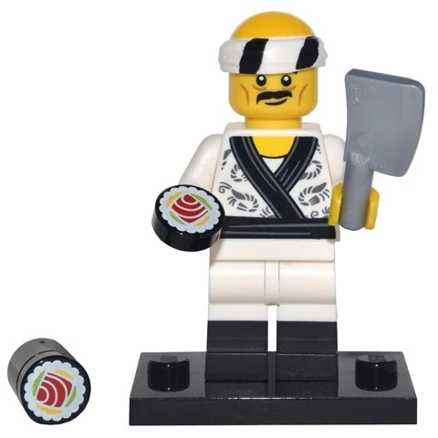 LEGO®｜Collectible Minifigure｜Sushi Chef, Ninjago Movie｜coltlnm-19｜NEW｜FREE POST - Image 1 of 1
