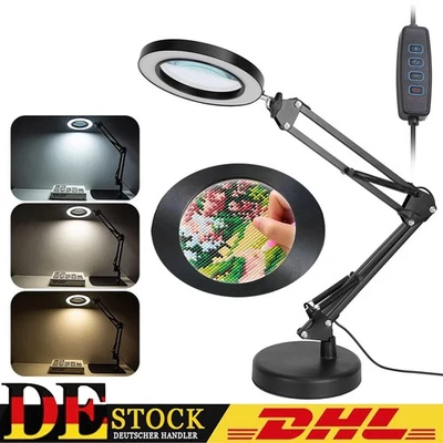 LED Lupenleuchte Lupenlampe Kosmetik Tätowierung 10x Dioptrien Lupe Tischlampe - Bild 1 von 4