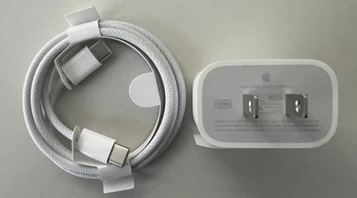 Genuin  Apple 20W USB-C Power Adapter and USB-C to USB-C Charge Cable 3ft - Image 1 of 3