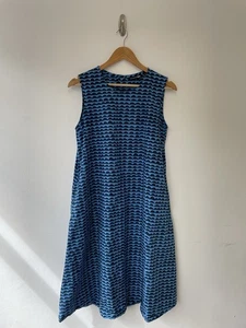 Marimekko X Uniqlo Womens Dress Size Small Blue & Navy Geometric Sleeveless - Picture 1 of 8