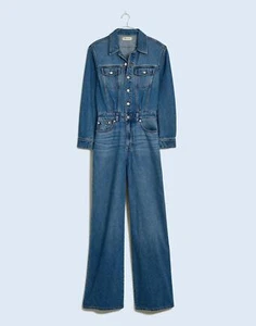 Tuta tuta Madewell denim gamba larga taglia 4 - Foto 1 di 9