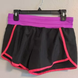 Pantalones cortos deportivos Tek Gear Dry Tek para mujer S pequeños negros morados - Imagen 1 de 4